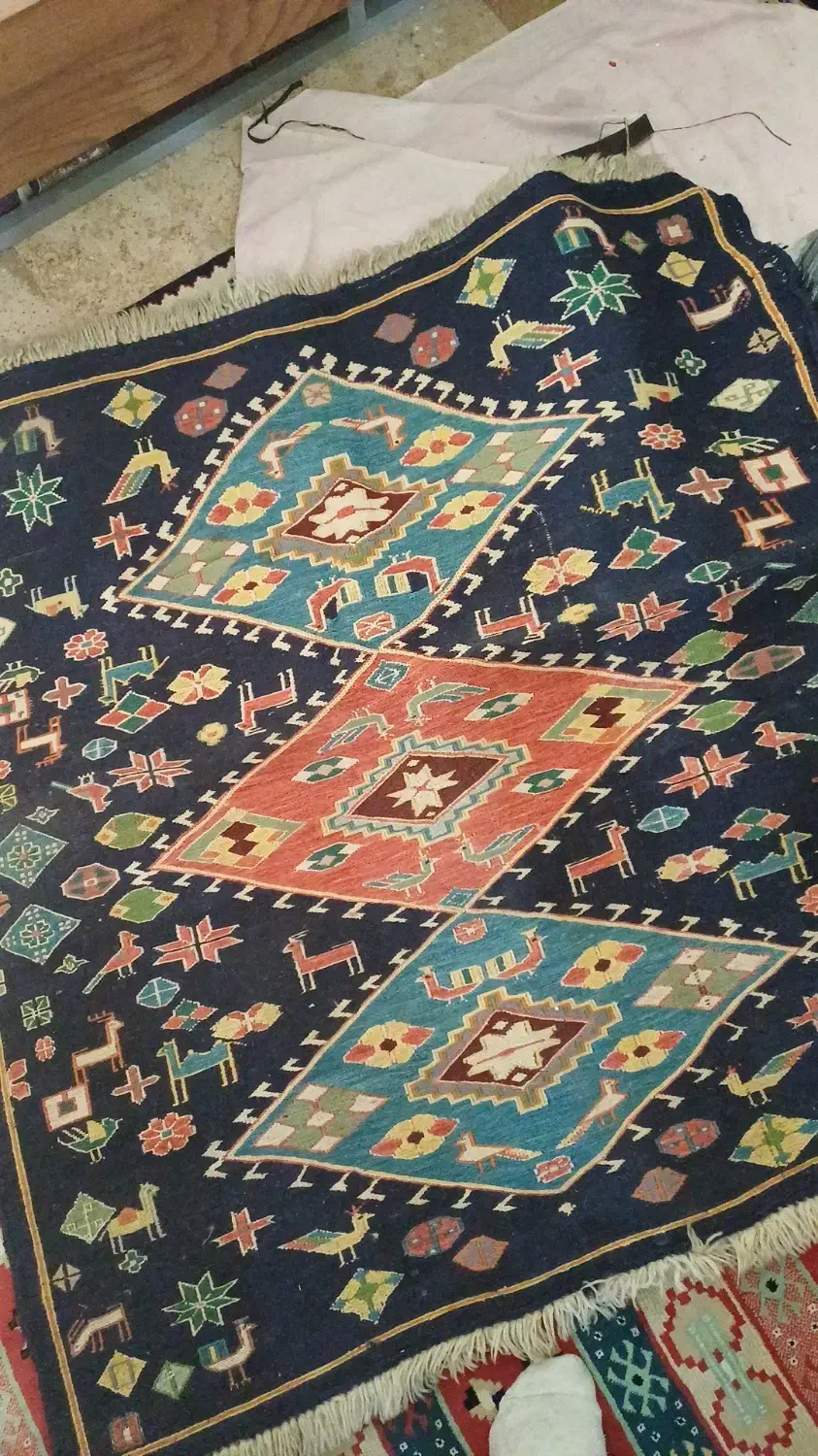 گلیم ورنی|گلیم، جاجیم، گبه|چهاردانگه (تهران), |دیوار