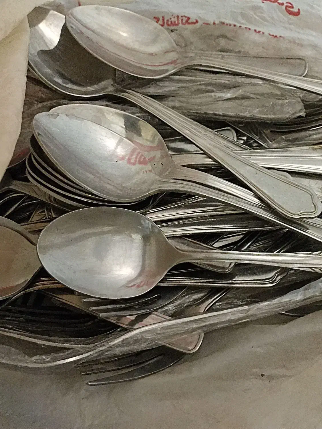 ۲۰ عدعد قاشق و چنگال قدیمی استیل|ظروف سرو و پذیرایی|پردیس, فاز ۱|دیوار