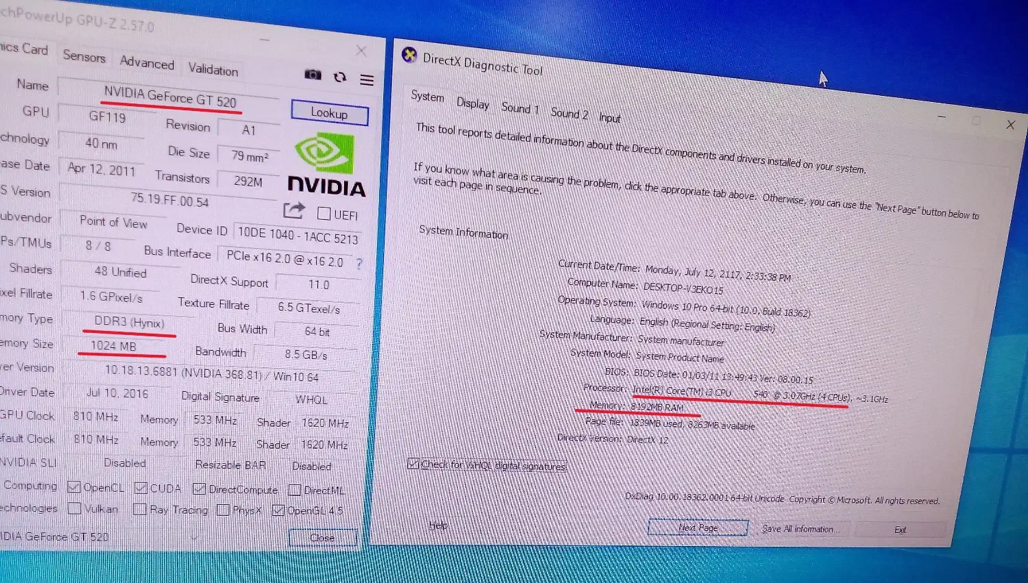 کیس کورای تری چهار هسته و رم 8 گیگ DDR3|رایانه رومیزی|زاهدان, |دیوار