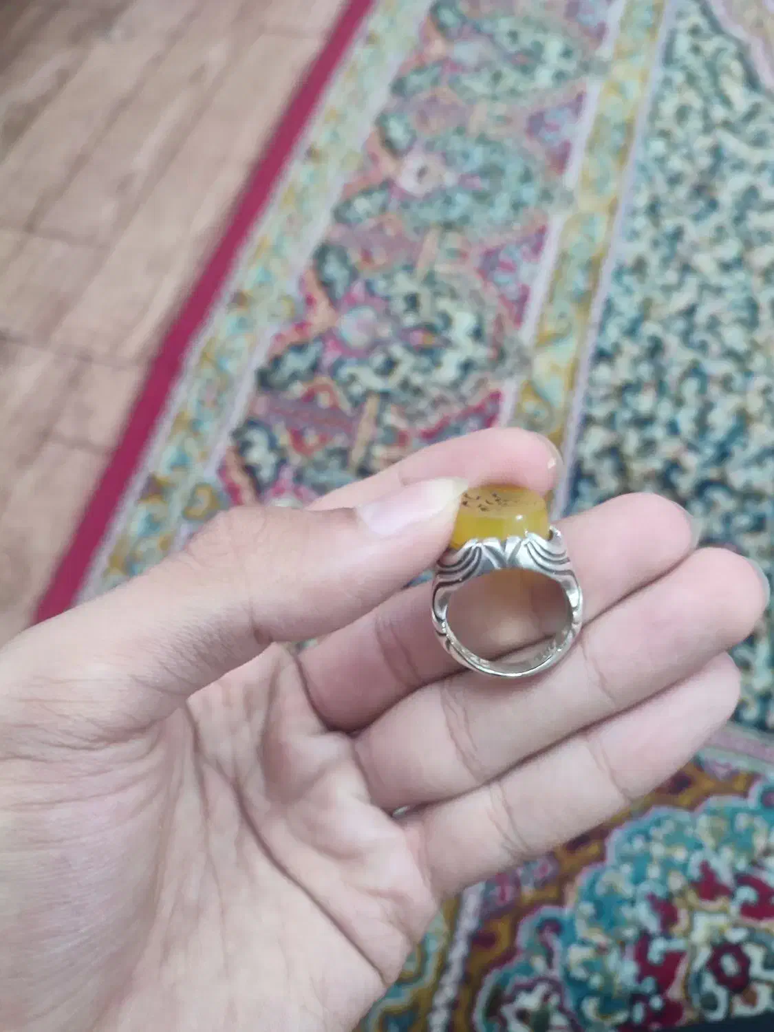 انگشتر عقیق کبود و شرف الشمس|جواهرات|سنندج, |دیوار