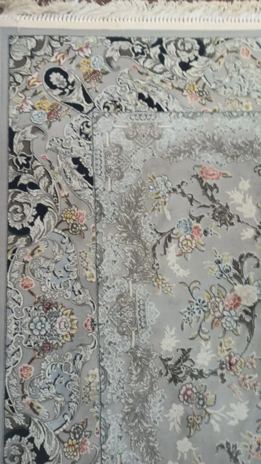 دوتخته فرش ۱۵۰۰ شانه تراکم ۴۵۰۰ گل برجسته|فرش|خرم‌آباد, |دیوار