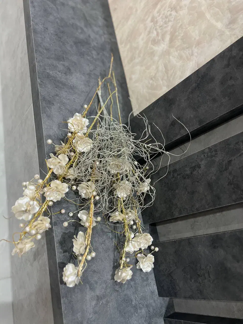 ۵ شاخه گل کریستال|گل مصنوعی|رشت, آزادگان|دیوار