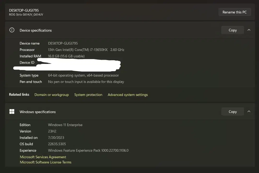 لبتاب ایسوز گیمینگ ASUS ROG G614 JV|رایانه همراه|گرمدره, |دیوار