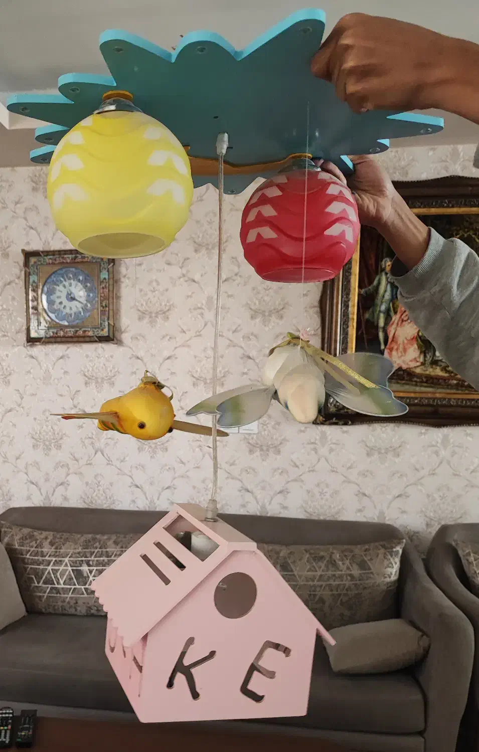 لوستر اتاق کودک|لوستر و چراغ آویز|ارومیه, |دیوار