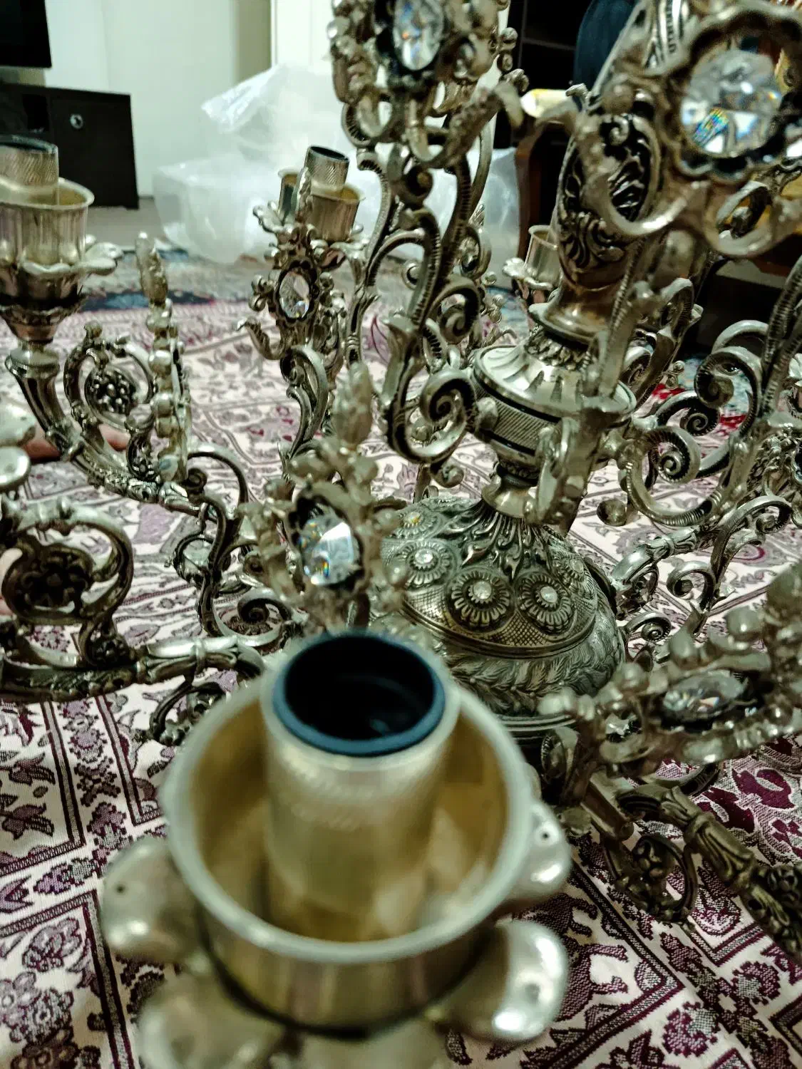 لوستر برنز سالم درحد نو بادوتا دیوار کوب|لوستر و چراغ آویز|تهران, سلسبیل شمالی|دیوار