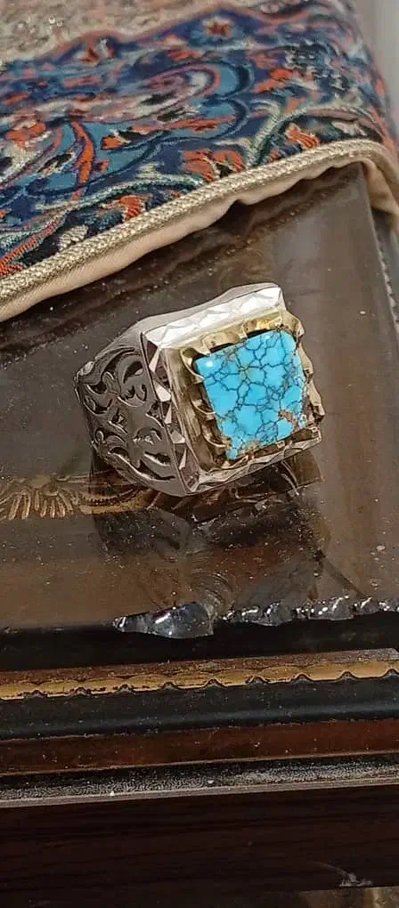 انگشتر ناب فیروزه نیشابوری|جواهرات|هرسین, |دیوار