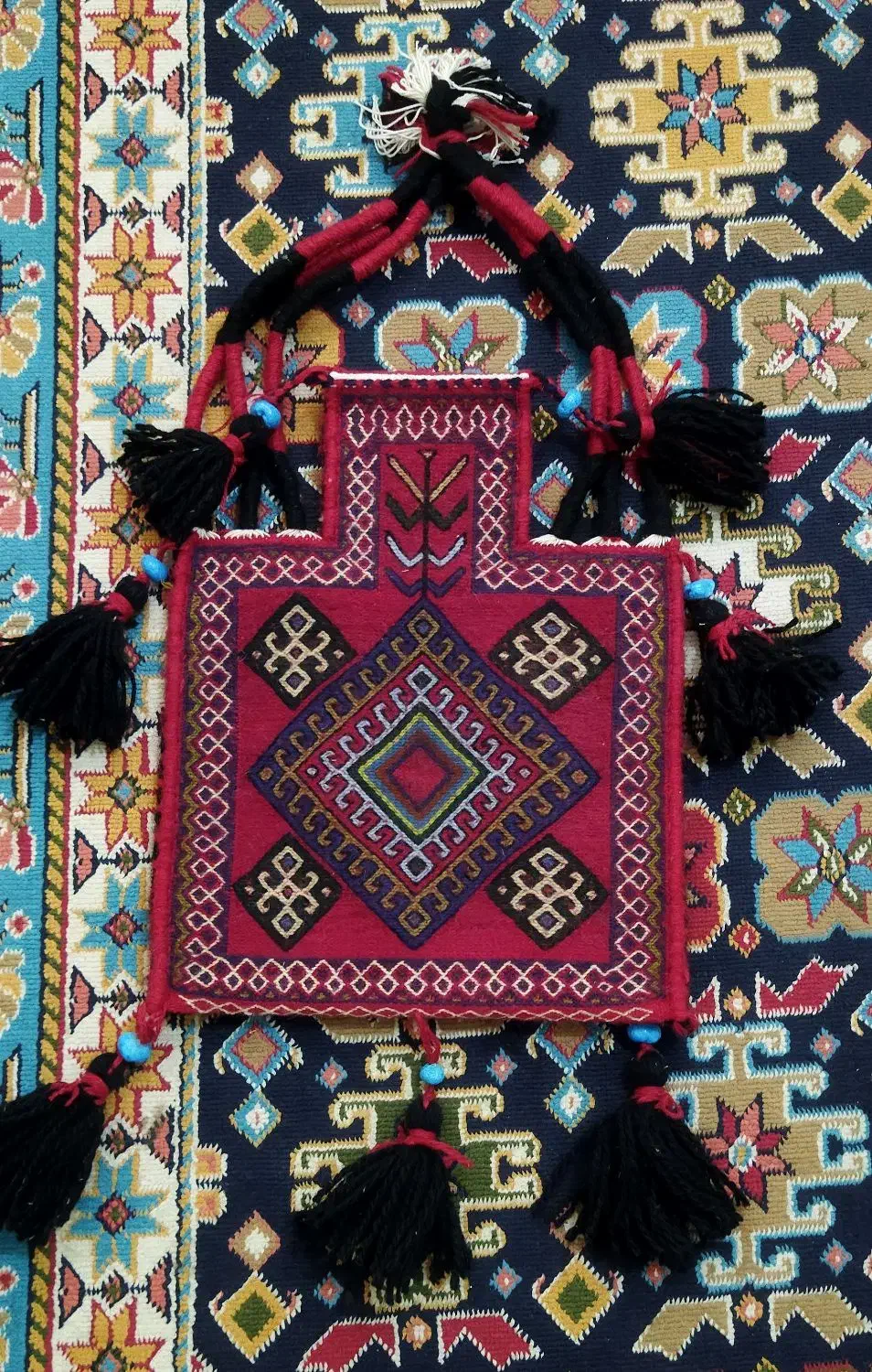 تمچه،گلیم،قالی،فرش|گلیم، جاجیم، گبه|ایذه, |دیوار