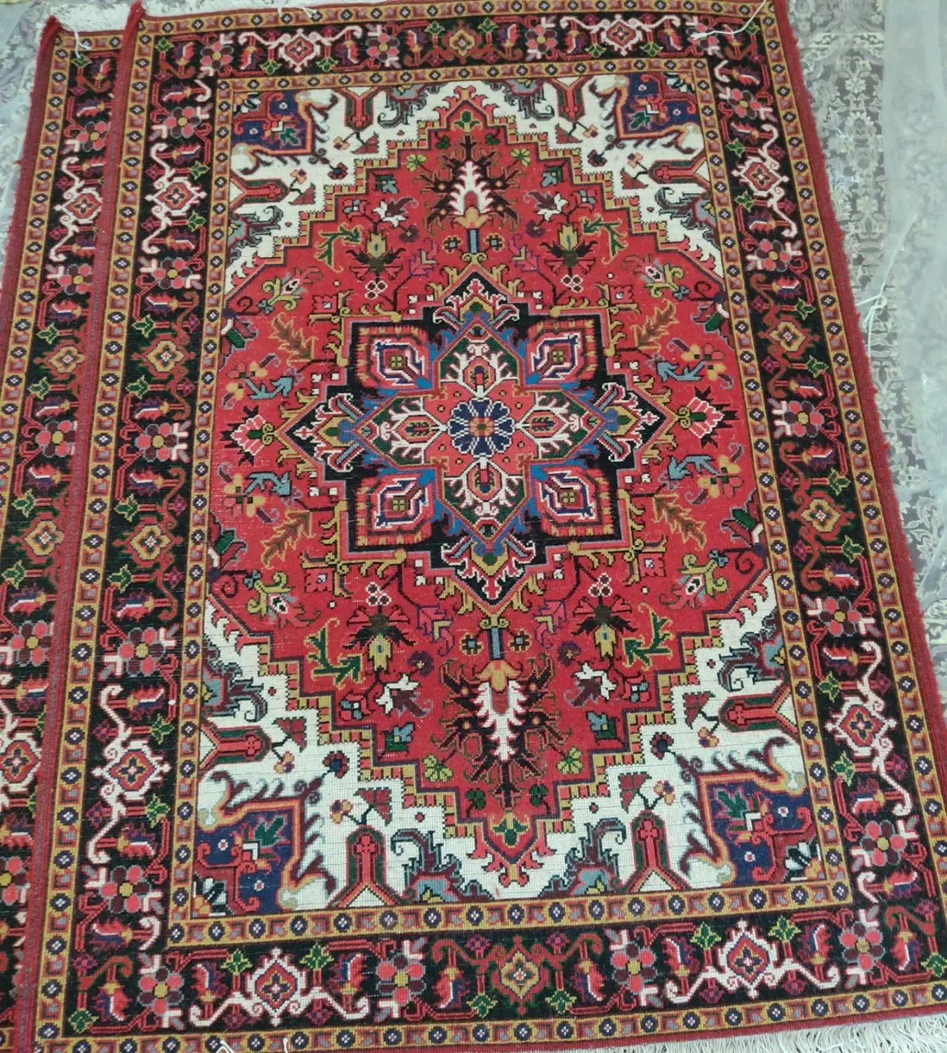 فروش یک جفت فرش خالچه سه متری هریس|فرش|خواجه, |دیوار