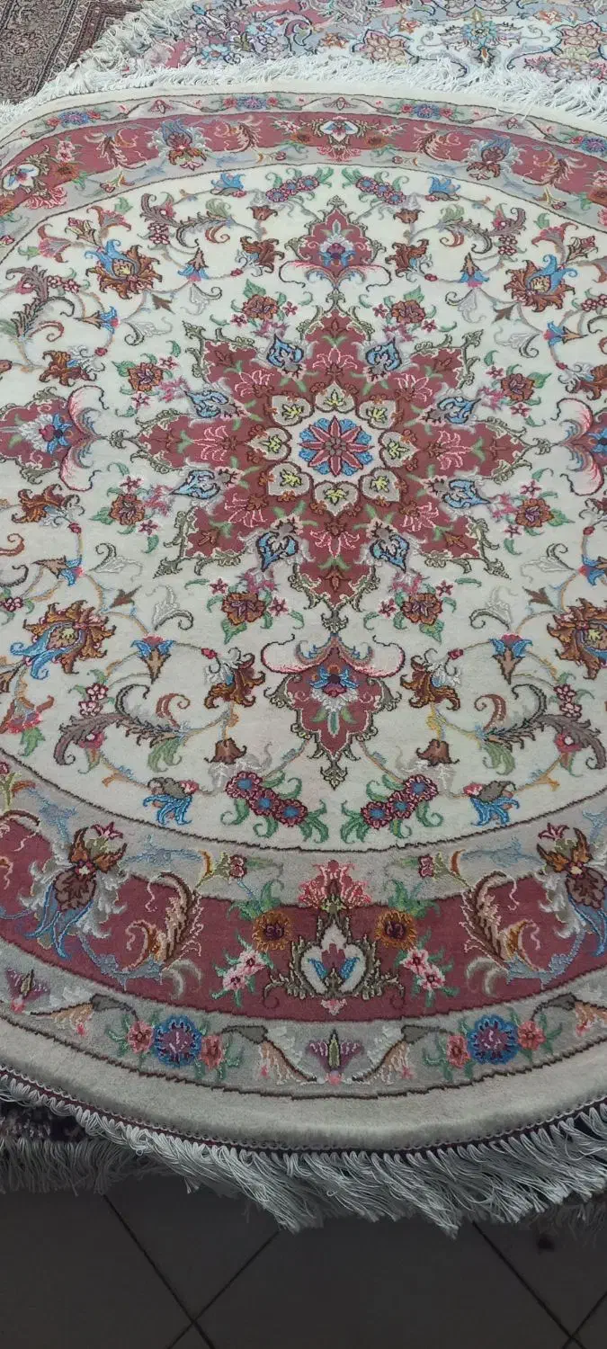 فرش دستبافت دایره ۱/۵×۱/۵ رج ۴۰ طرح علیا|فرش|تبریز, |دیوار