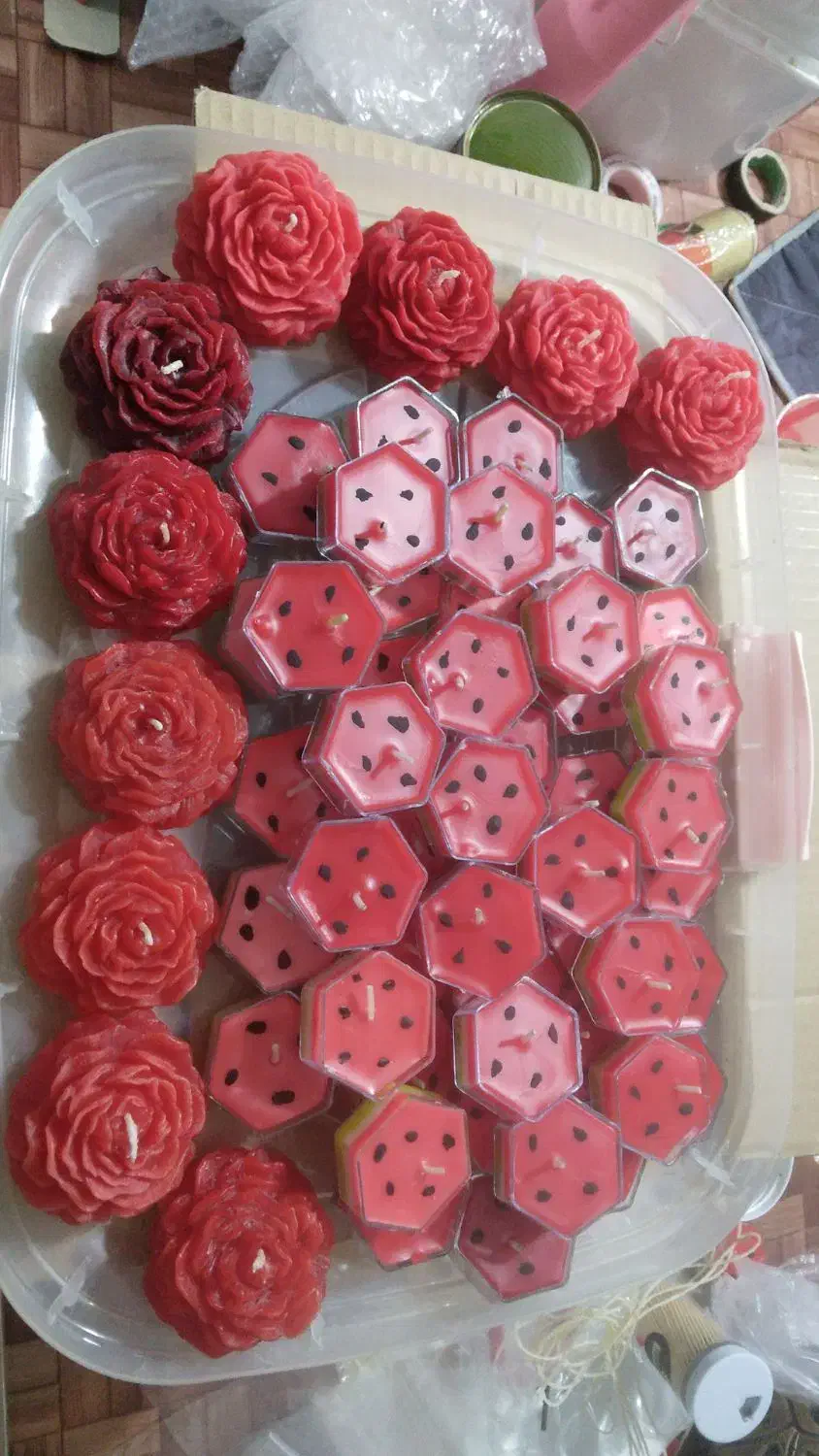 انواع شمع یلدایی قیمت از15تا120تومن|صنایع دستی و سایر لوازم تزئینی|شهرضا, |دیوار