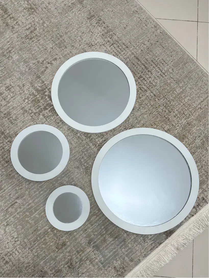 آینه گرد سفید|آینه|کرج, شهرک بنفشه|دیوار