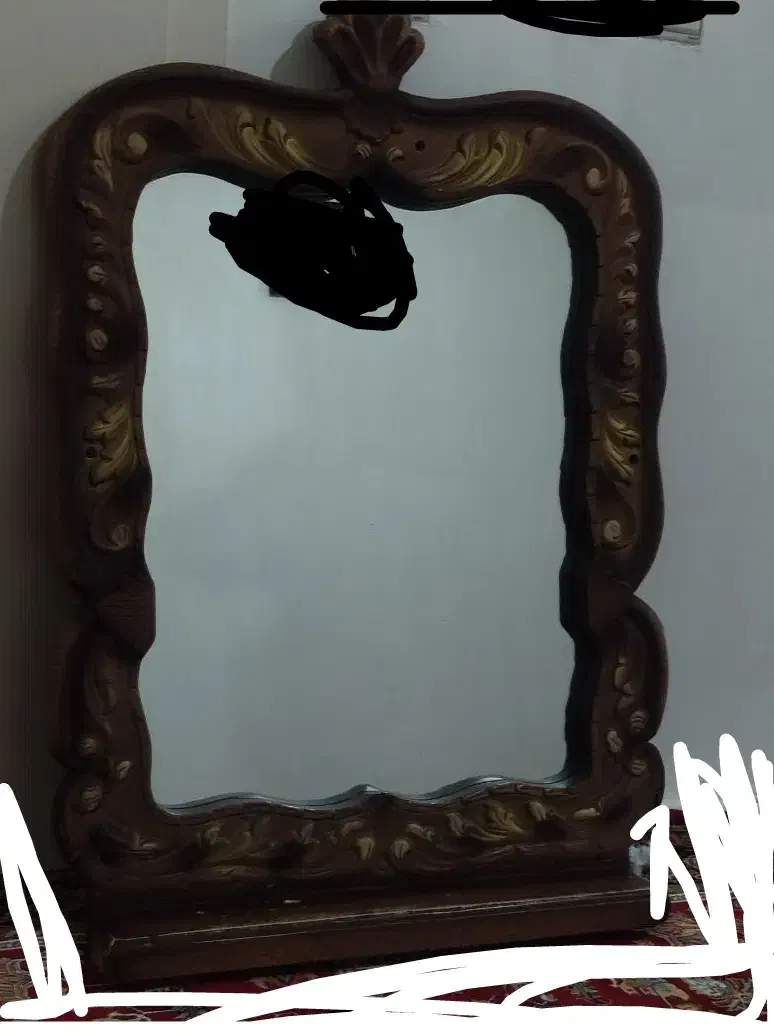 آینه چوبی|آینه|تبریز, |دیوار