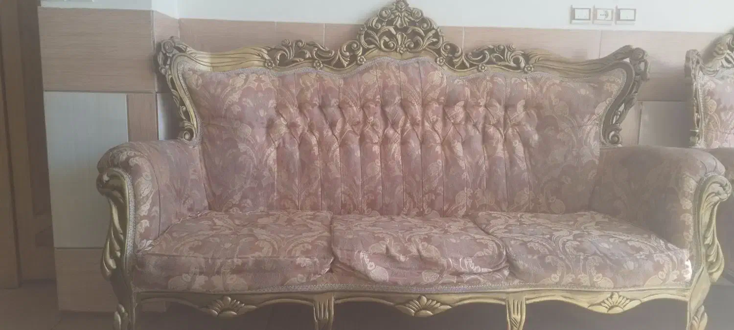 مبل سلطنتی|مبلمان خانگی و میز عسلی|ابریشم, |دیوار