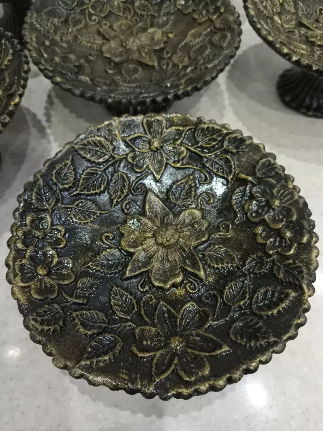 ظروف پتینه کاری سفالی|صنایع دستی و سایر لوازم تزئینی|رشت, نظری|دیوار