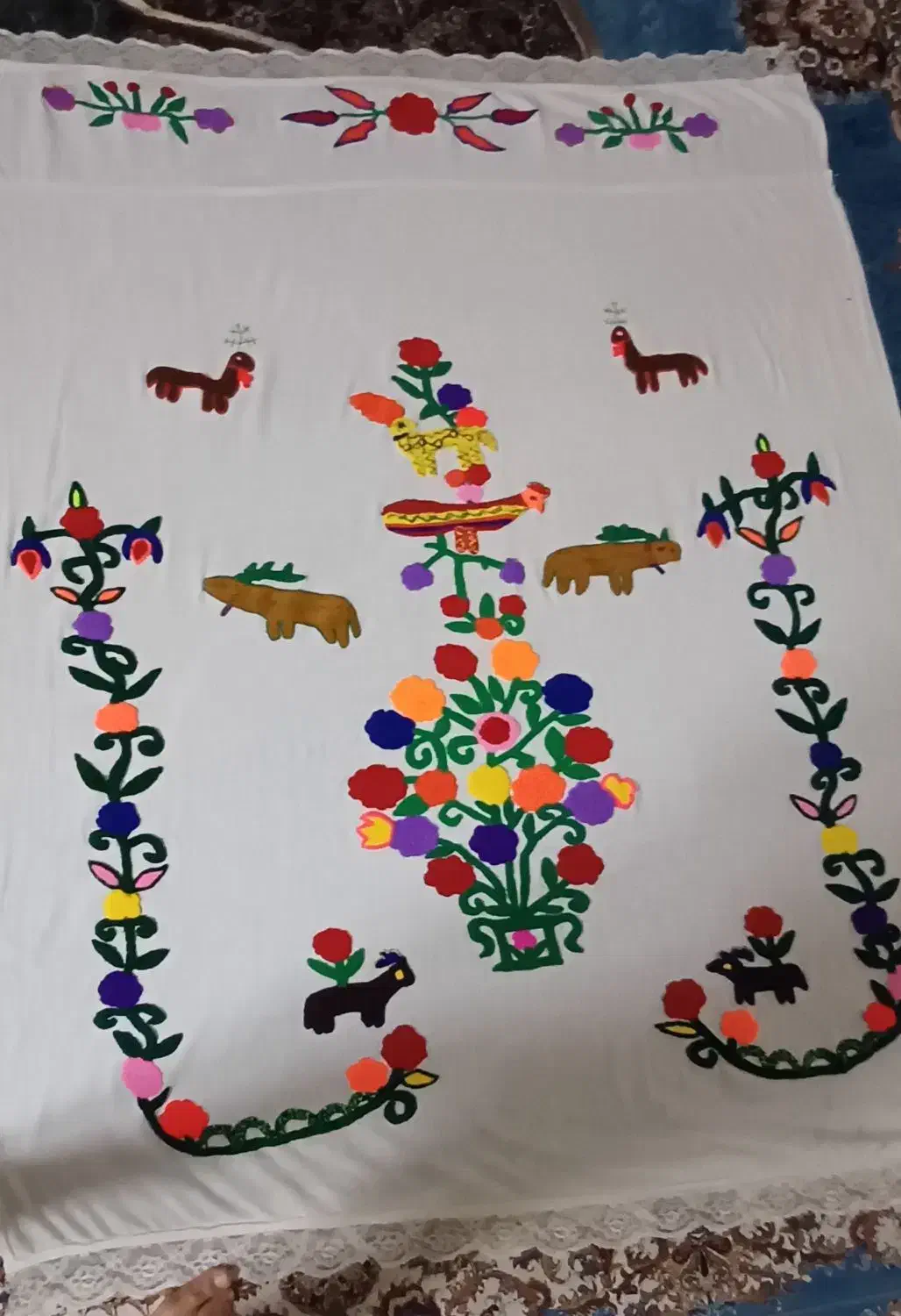 پرده ی سنتی هم شب یلدا ، رومیزی ،،تابلو|صنایع دستی و سایر لوازم تزئینی|نیشابور, شهرک رسولی|دیوار