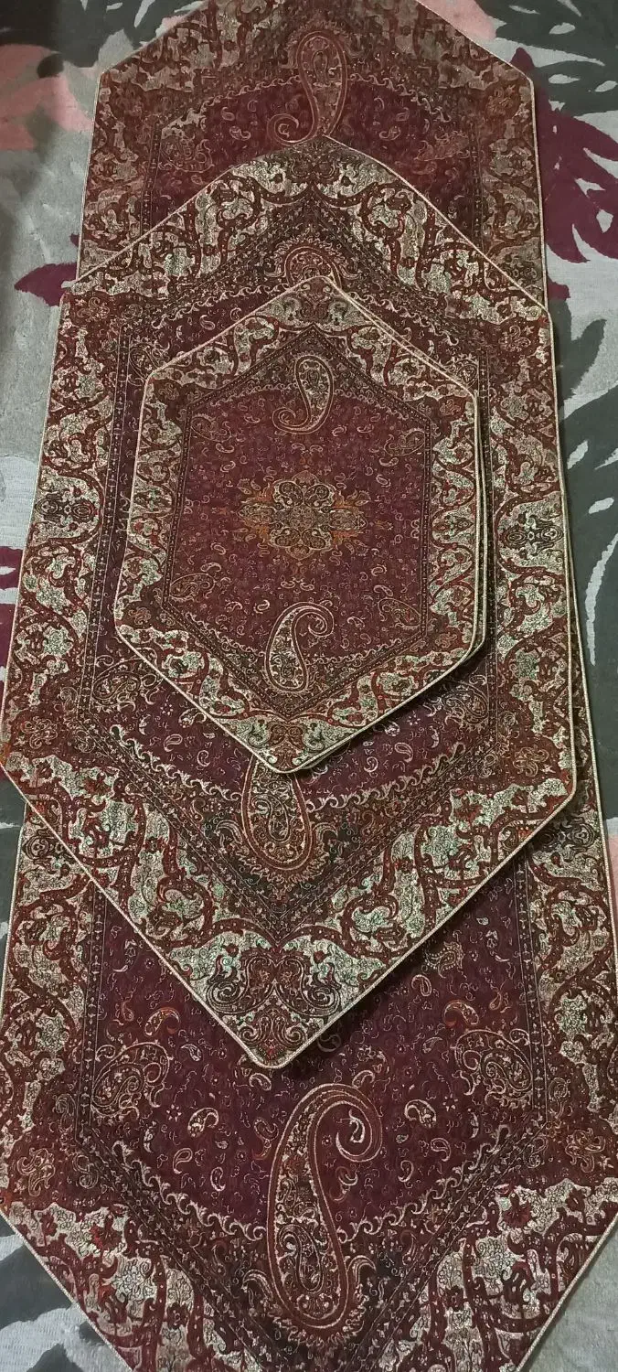 ترمه ۴تیکه|پرده، رانر، رومیزی|قزوین, |دیوار