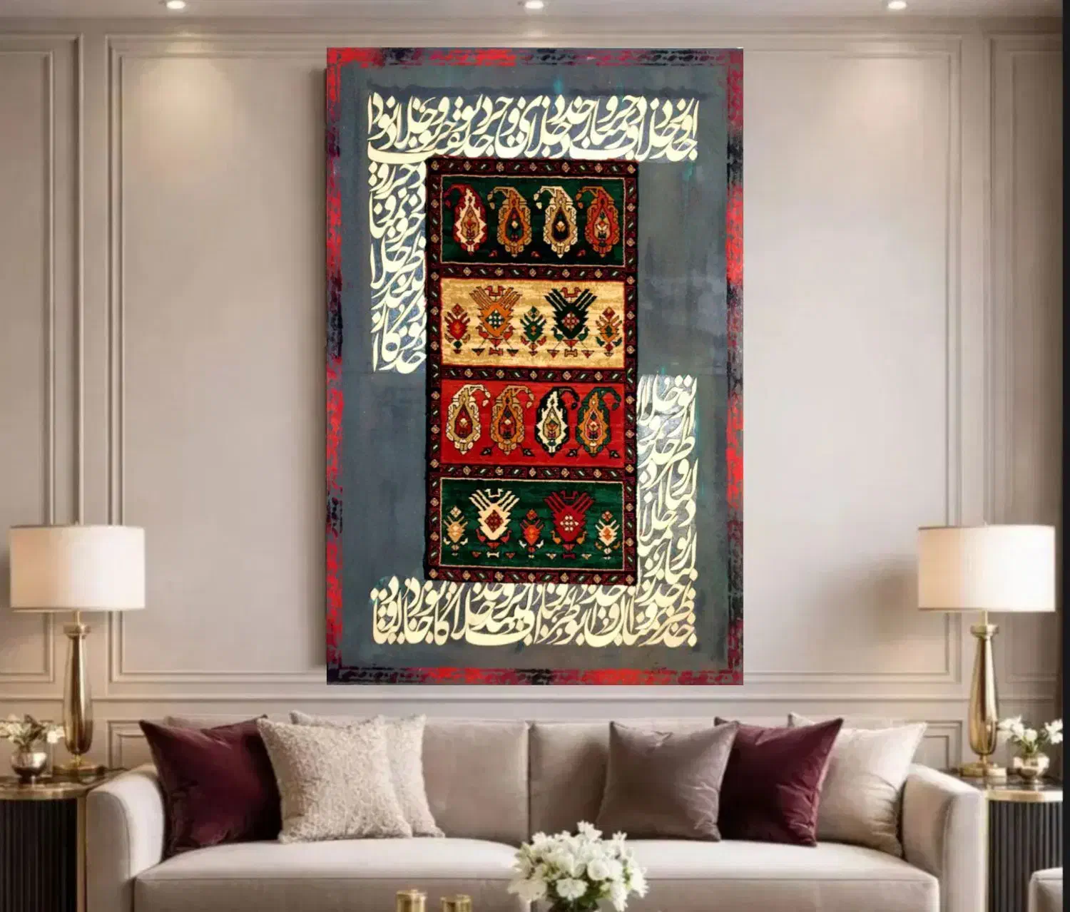 تابلوهای نقاشی دکوراتیو خط برجسته پتینه(نیم بها)|تابلو، نقاشی، عکس|ری, هاشم‌آباد|دیوار