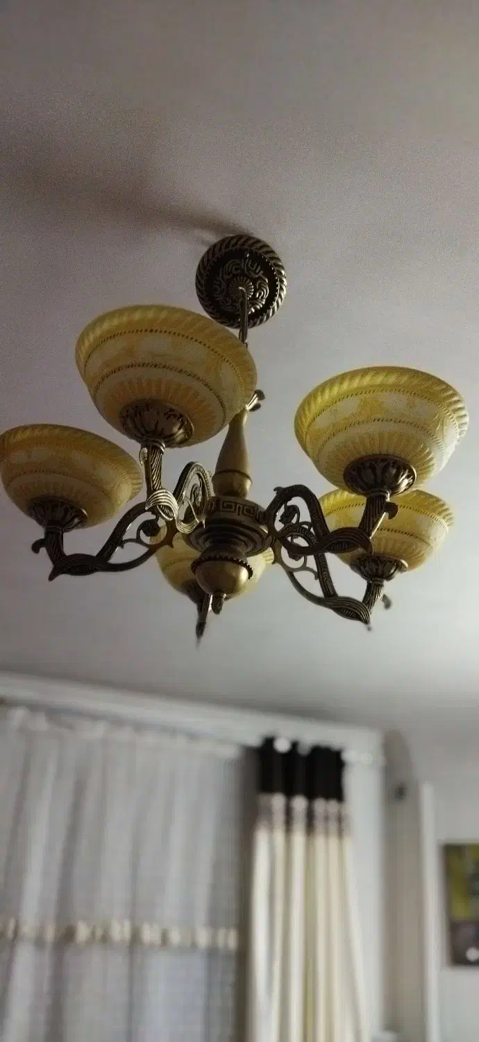 لوستر۵شاخه شیک|لوستر و چراغ آویز|سمنان, |دیوار