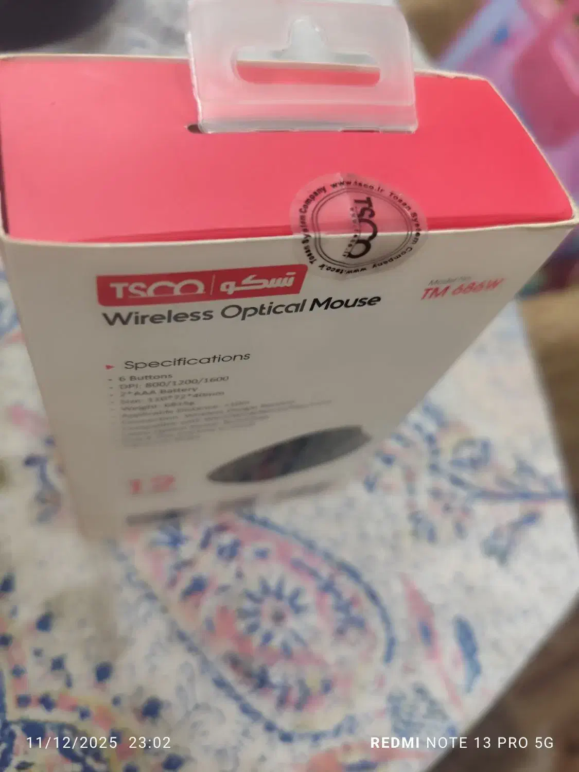 ماوس حرفه ای تسکو TM686W وایرلس|قطعات و لوازم جانبی رایانه|اهواز, زیتون کارمندی|دیوار