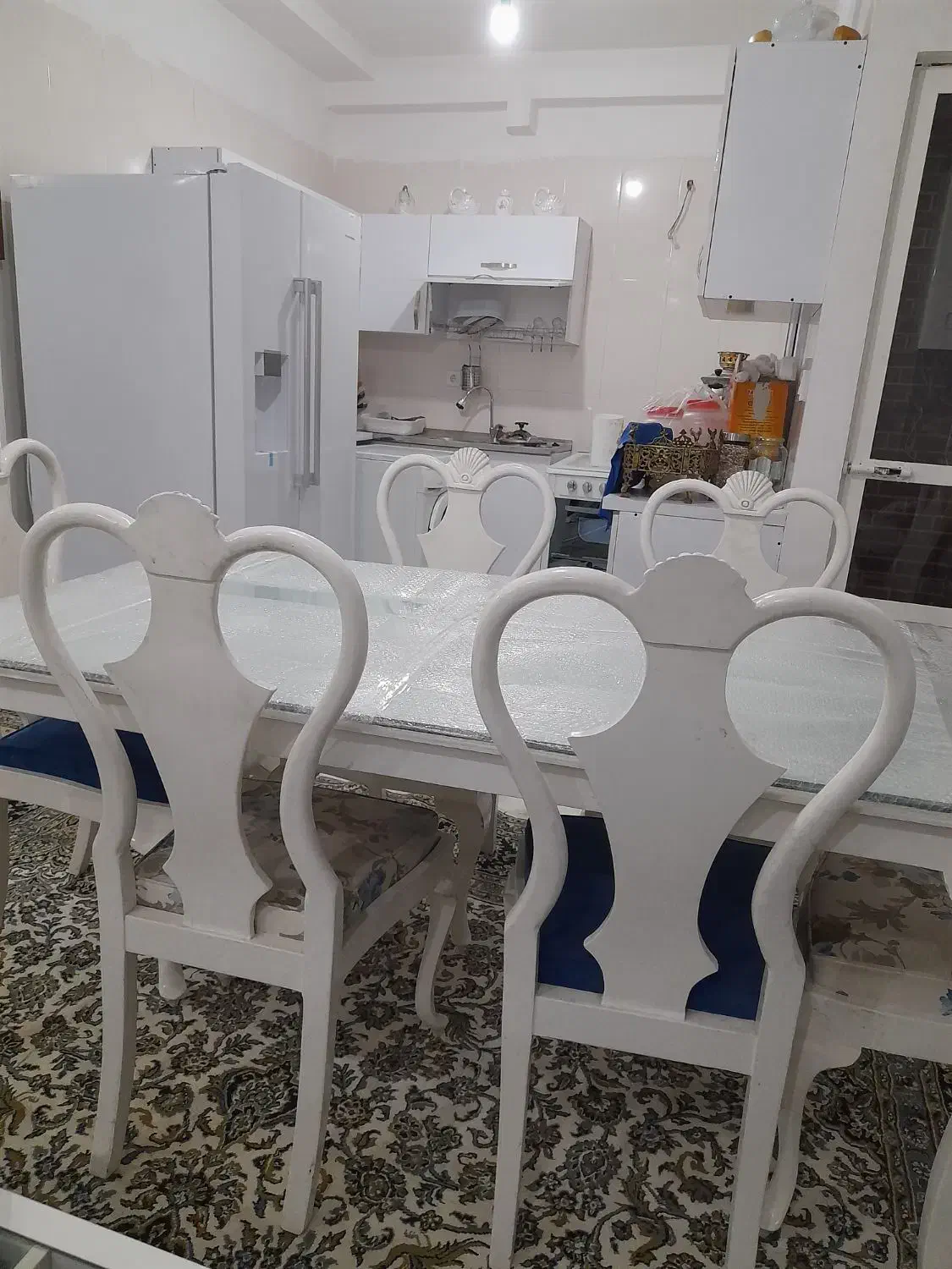 میز ناهارخوری ۶ نفره با شیشه کاملا سالم|میز و صندلی غذاخوری|تهران, کوثر|دیوار