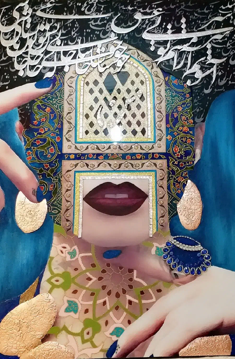 فروش یک عدد تابلوی میکس مدیا|صنایع دستی و سایر لوازم تزئینی|شیراز, بازار|دیوار