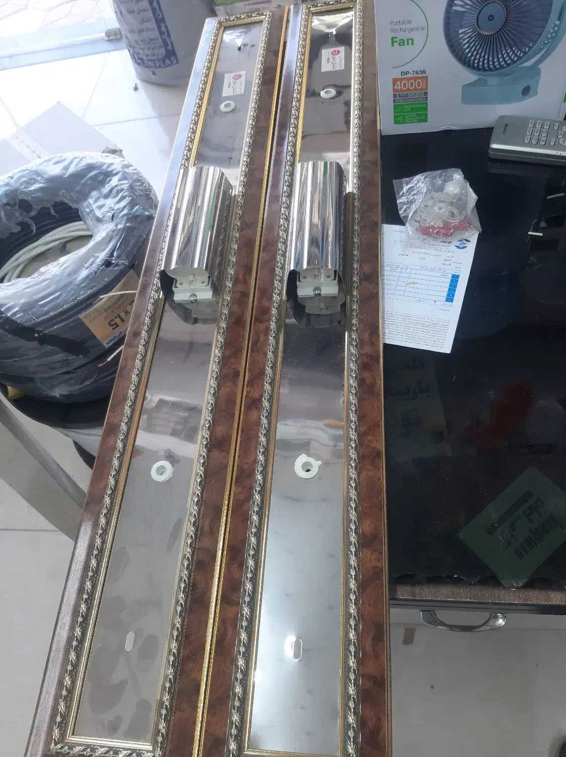 قاب مهتابی طرح چوب ‌fbl ایرانی با ترانس نو|لامپ و چراغ|کازرون, |دیوار