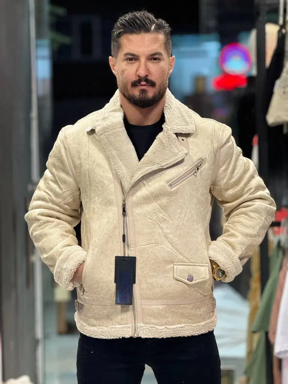 کاپشن بوفالو وارداتی زیپ کج|لباس|تبریز, |دیوار