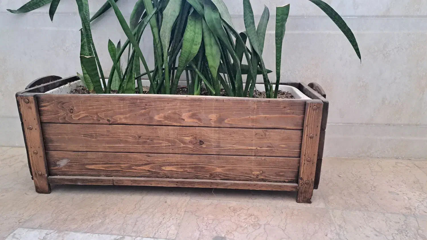 گلدان چوبی ۳۰×۸۰|گل و گیاه طبیعی|شهریار, شهرک امیریه|دیوار