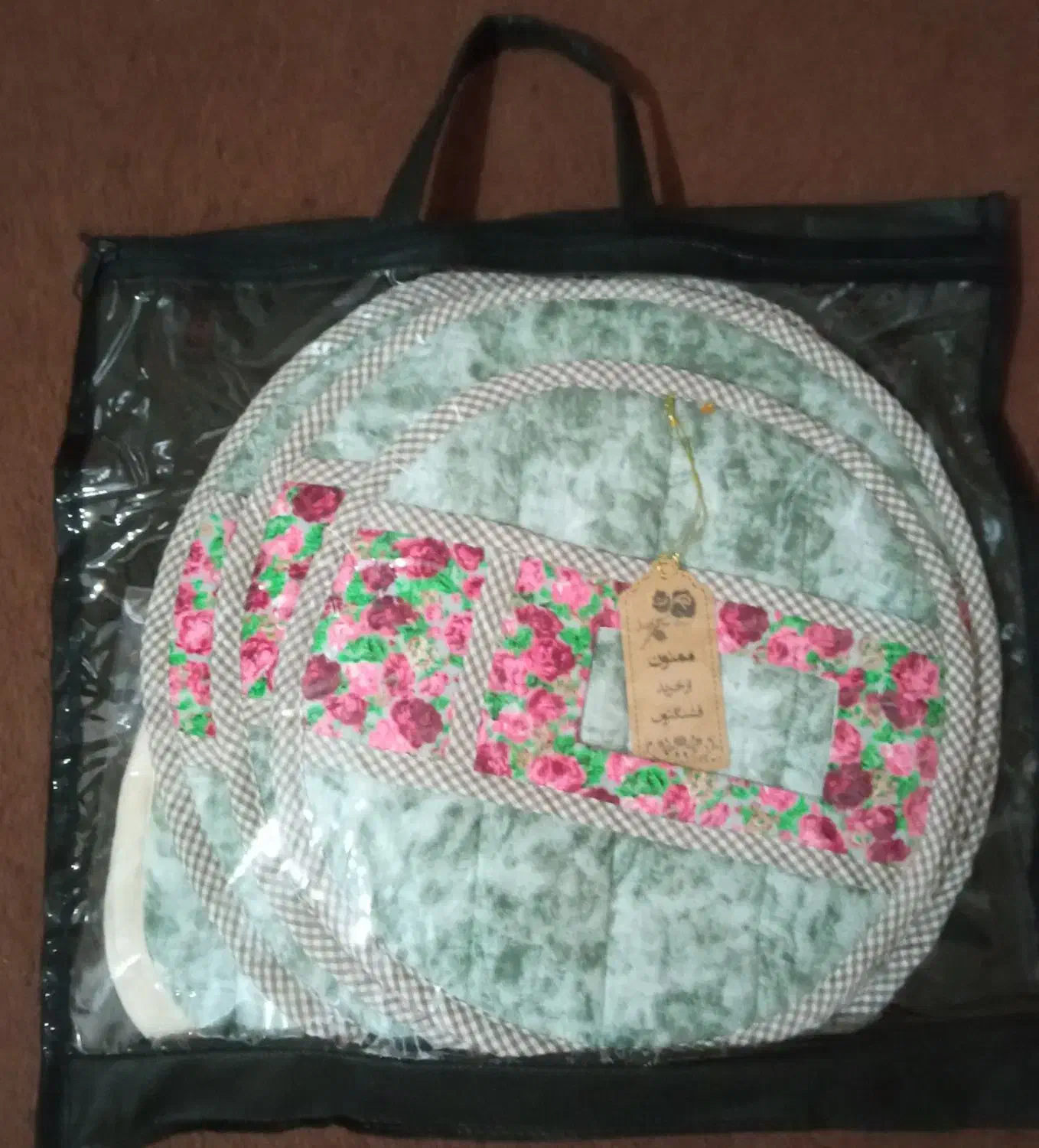 ست دمکنی سه تکه بایک جفت دستگیره|سفره، حوله، دستمال آشپزخانه|تهران, کیانشهر|دیوار