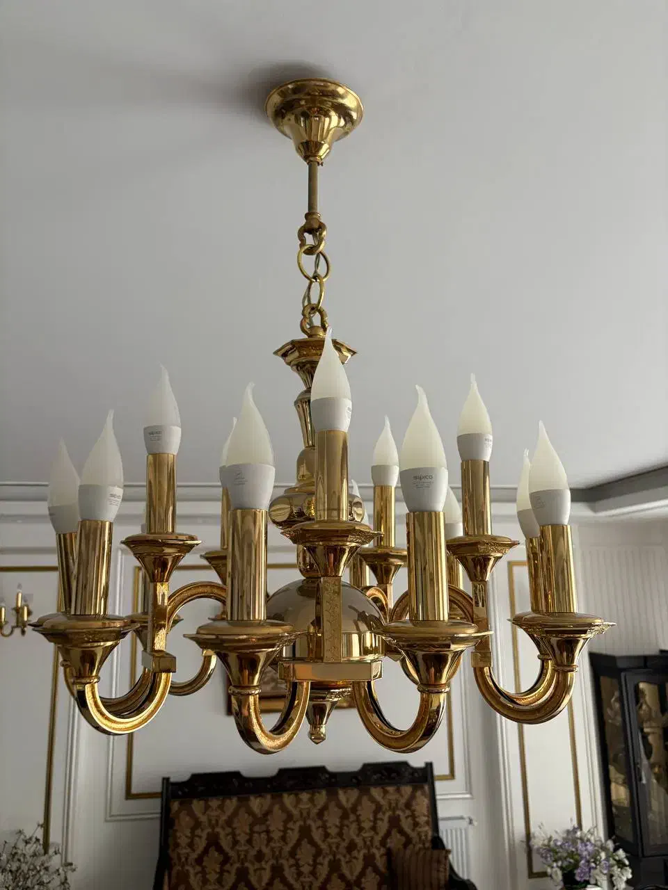 لوستر طلایی|لوستر و چراغ آویز|تهران, اکباتان|دیوار