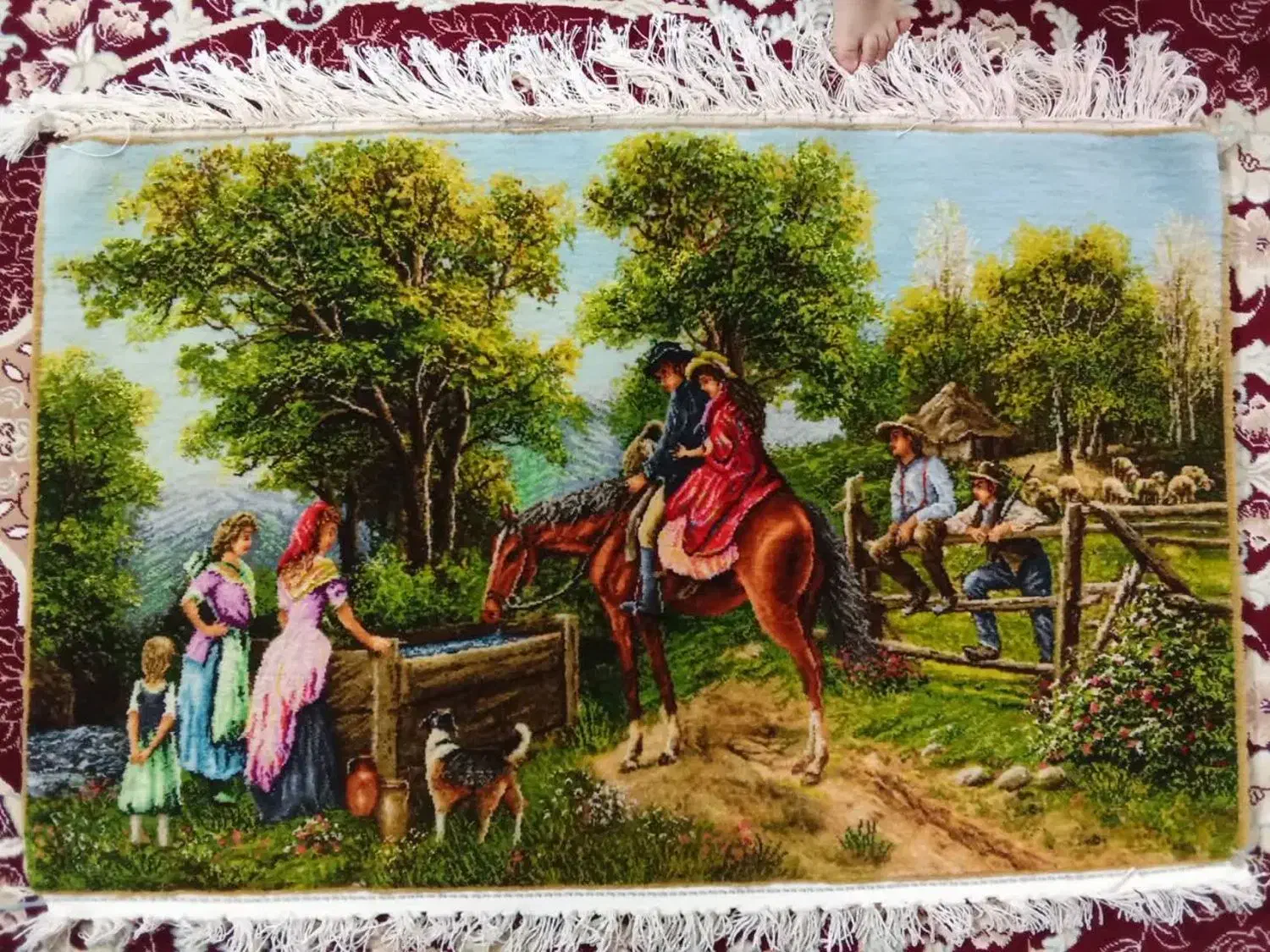 فرش دستباف با طرح مزرعه خوشبختی|فرش|قم, پردیسان|دیوار