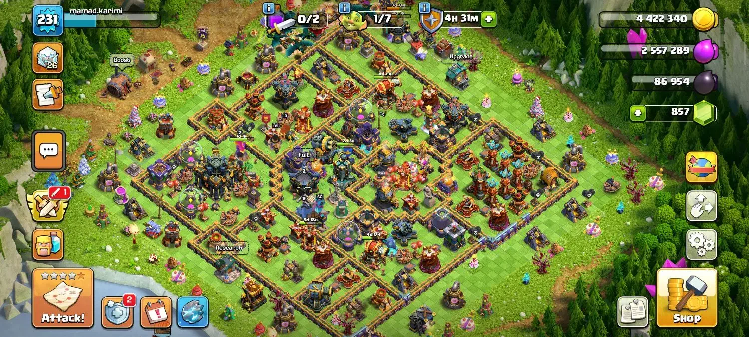 اکانت کلش  تان 17|کنسول، بازی ویدئویی و آنلاین|کازرون, |دیوار