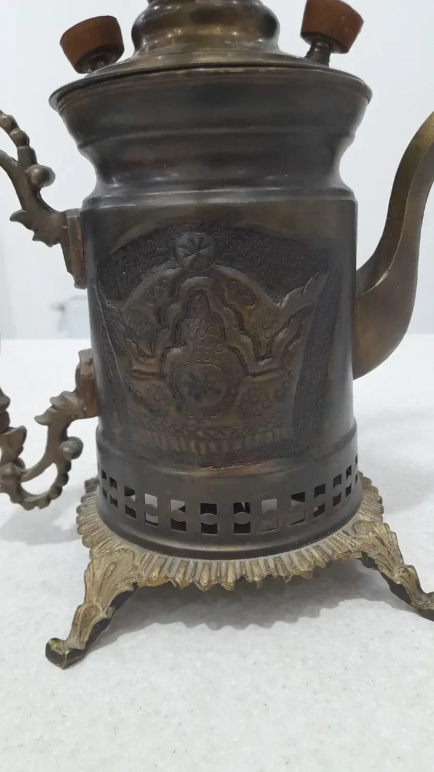 کتری مسی شکاری|کلکسیون اشیاء عتیقه|گلستان (تهران), |دیوار