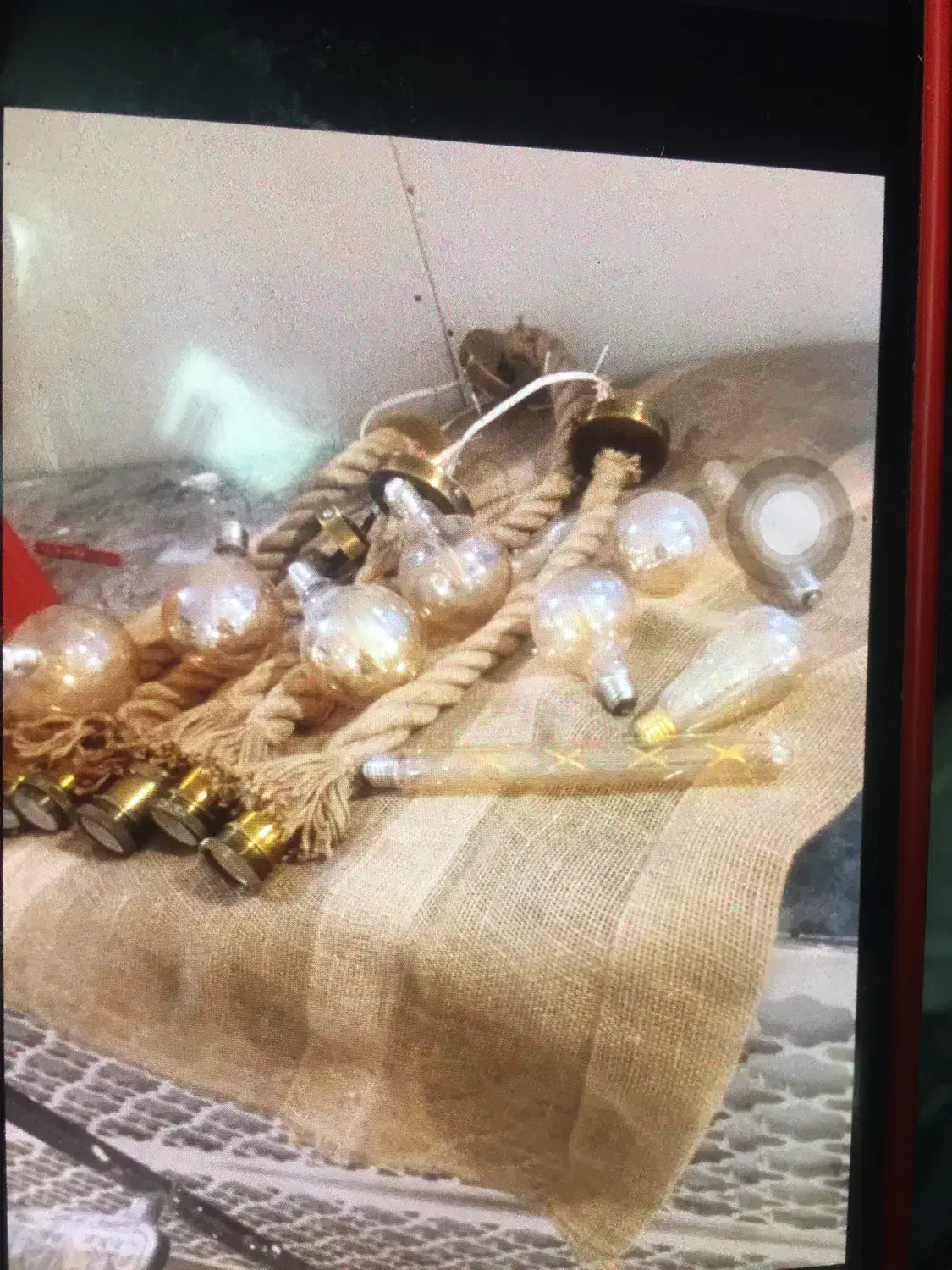 لوستر طناب کنفی|لوستر و چراغ آویز|تهران, اختیاریه|دیوار