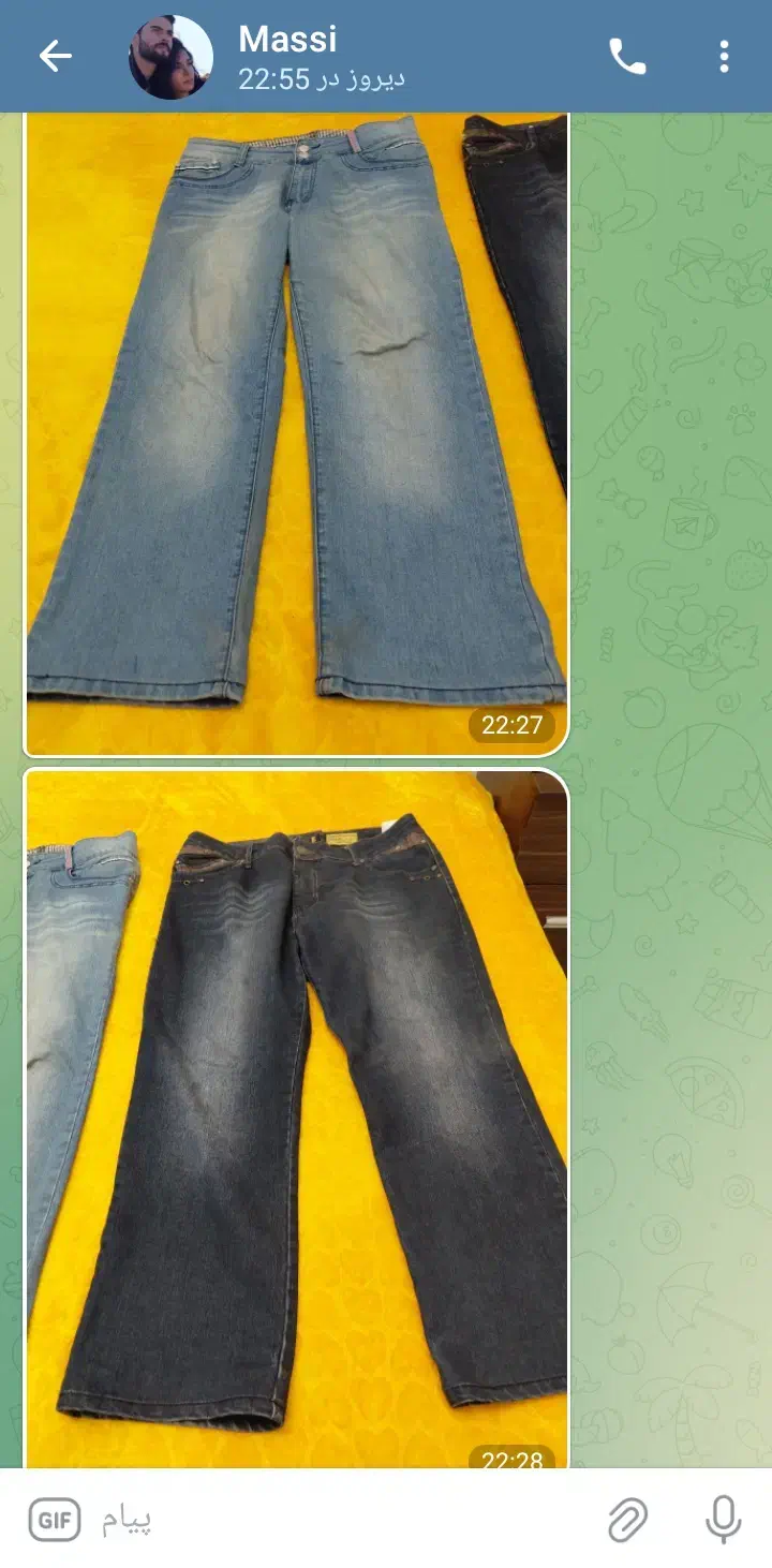 دوتا شلوار لی درحدنو فری سایز تا ۴۸|لباس|تهران, بلورسازی|دیوار