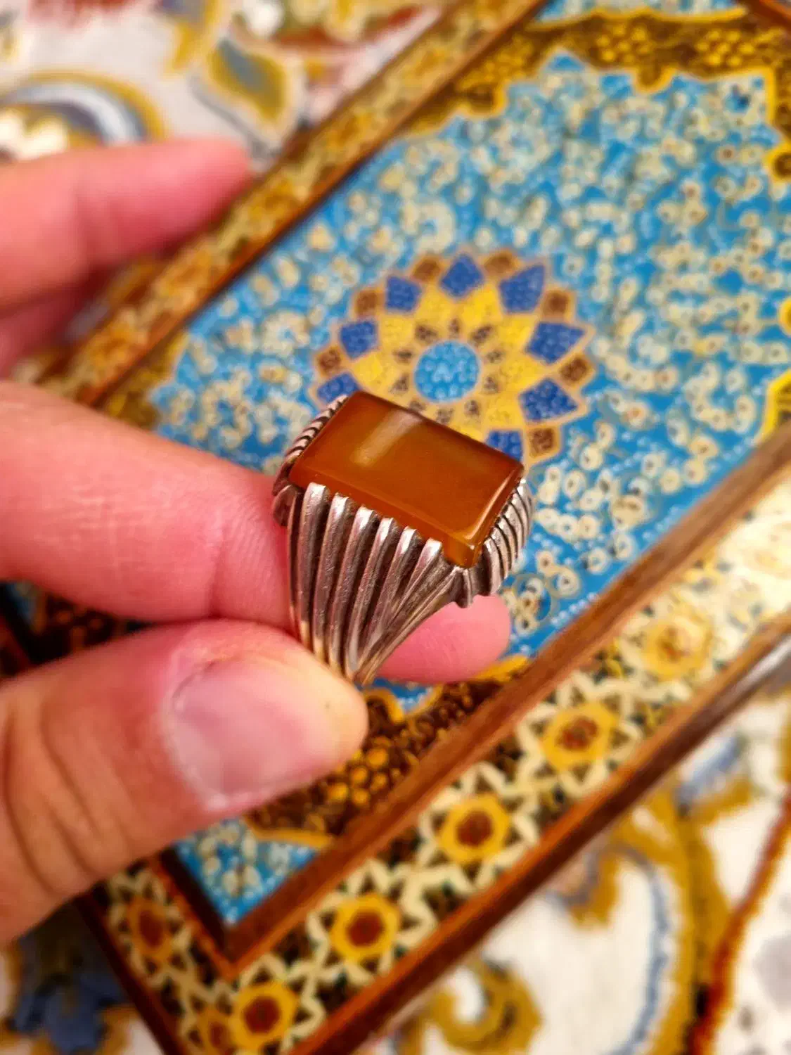 انگشتر نقره عقیق شرف شمس|جواهرات|نظرآباد, شهرک فرهنگیان|دیوار