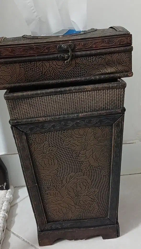 ست جا دستمال کاغذی و سطل آشغال|صنایع دستی و سایر لوازم تزئینی|اسفراین, |دیوار