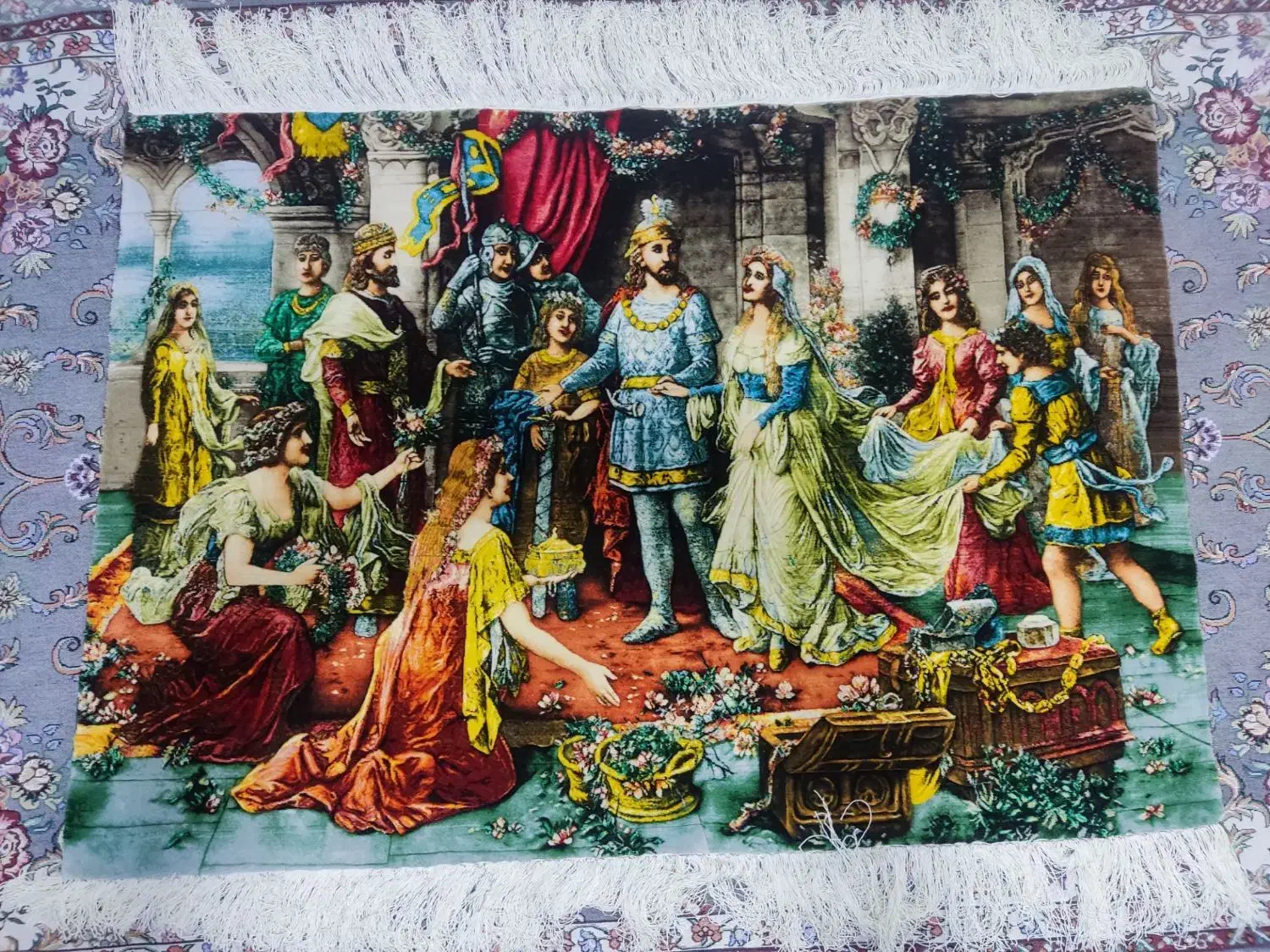 تابلو فرش دست بافت طرح تاجگذاری.|تابلو فرش|اندیشه, اندیشه فاز ۱|دیوار