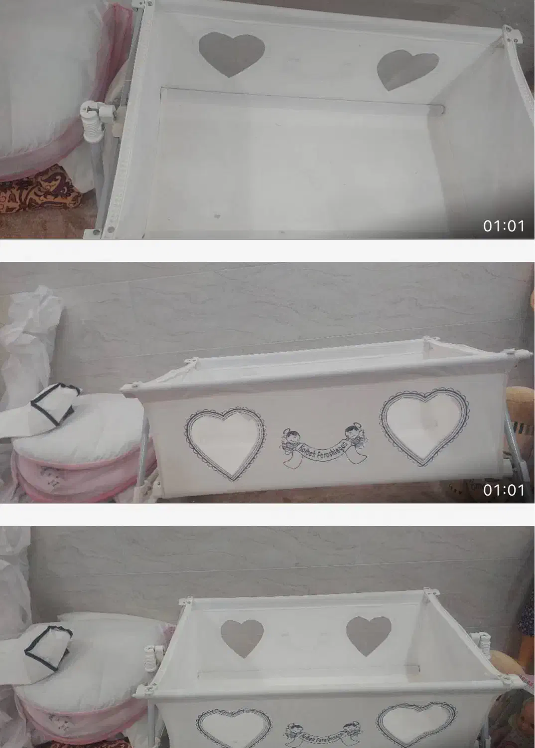 گهواره نوزاد استفاده نشده و نو|تخت و سرویس خواب|یزد, |دیوار