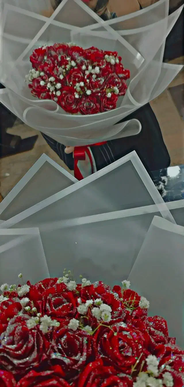 دسته گل ربانی .۲۳.۲۴ شاخه ای|گل مصنوعی|دوگنبدان, |دیوار