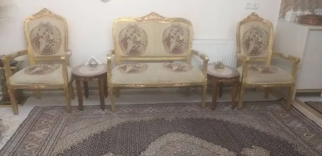 مبل سلطنتی ۷نفره با میز تلویزیون|مبلمان خانگی و میز عسلی|مرند, |دیوار