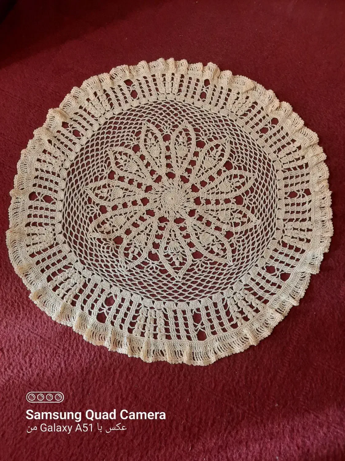 یک  عدد رومیزی بافت نو  به  قطر  ۵۰  سانتیمتر|پرده، رانر، رومیزی|تبریز, |دیوار