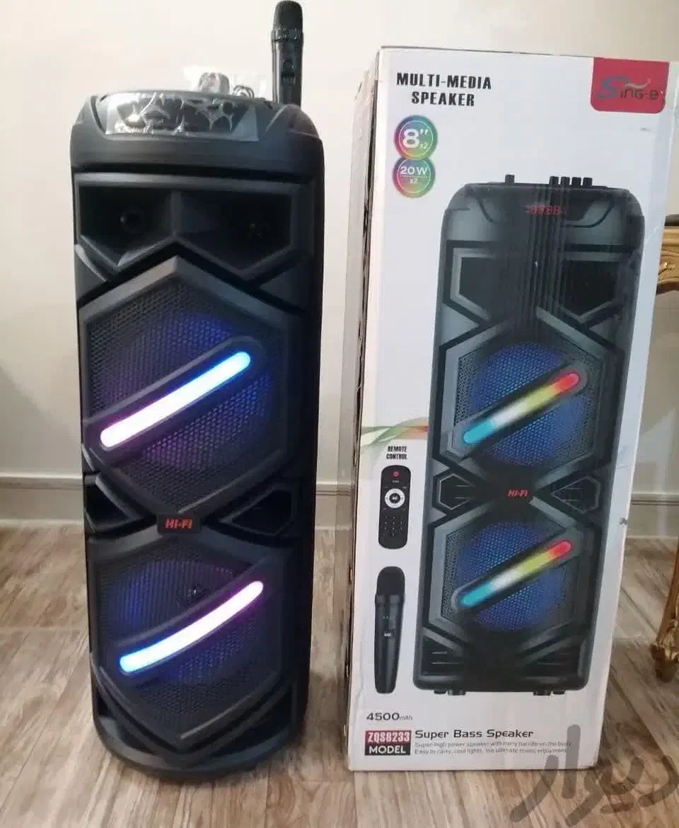 اسپیکر مدل 8233، ۸۰ سانتی، باس قدرتمند|سیستم صوتی خانگی|بجنورد, |دیوار