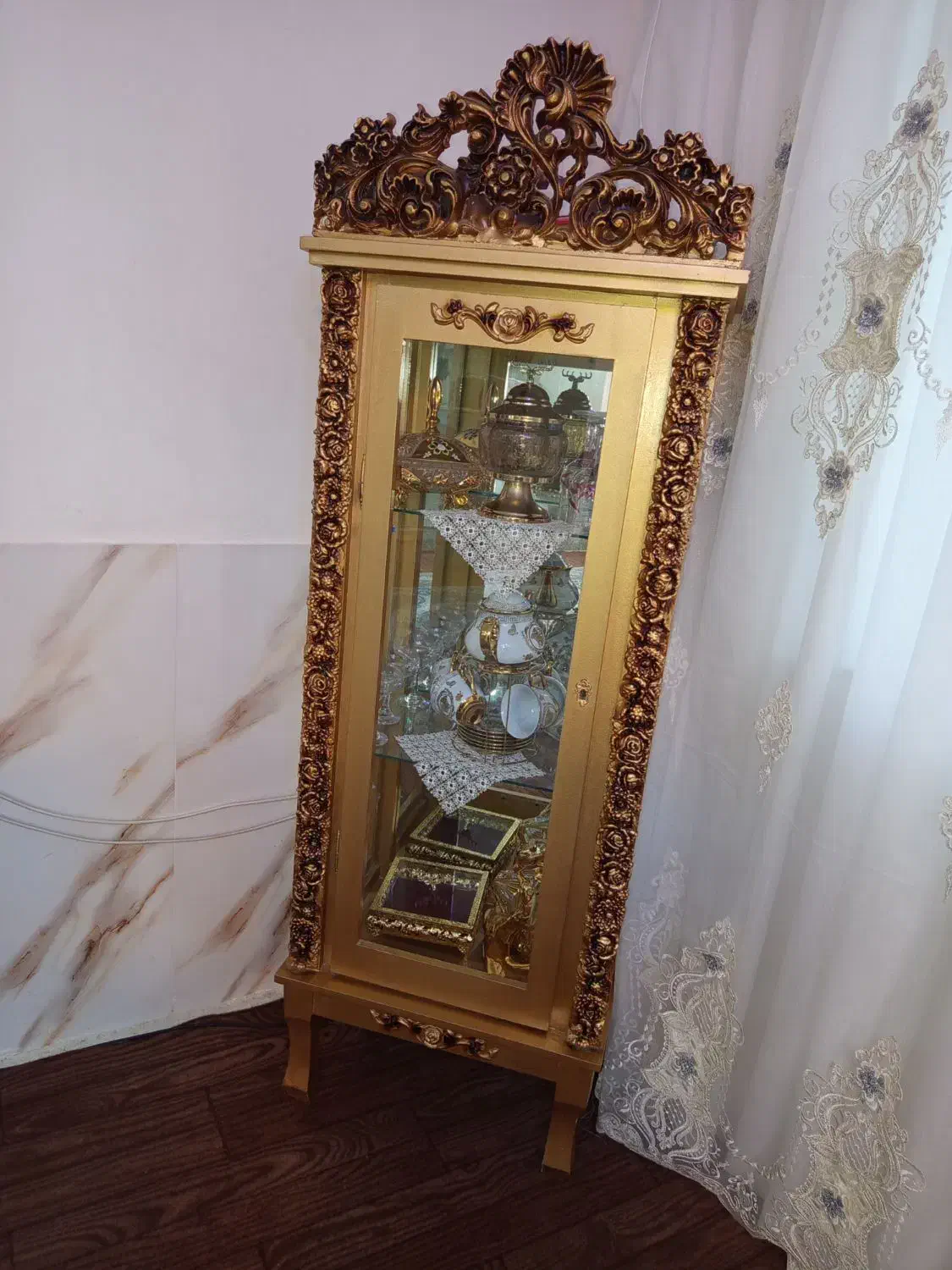 بوفه ساعت برونز|بوفه، ویترین، کنسول|بازرگان, |دیوار