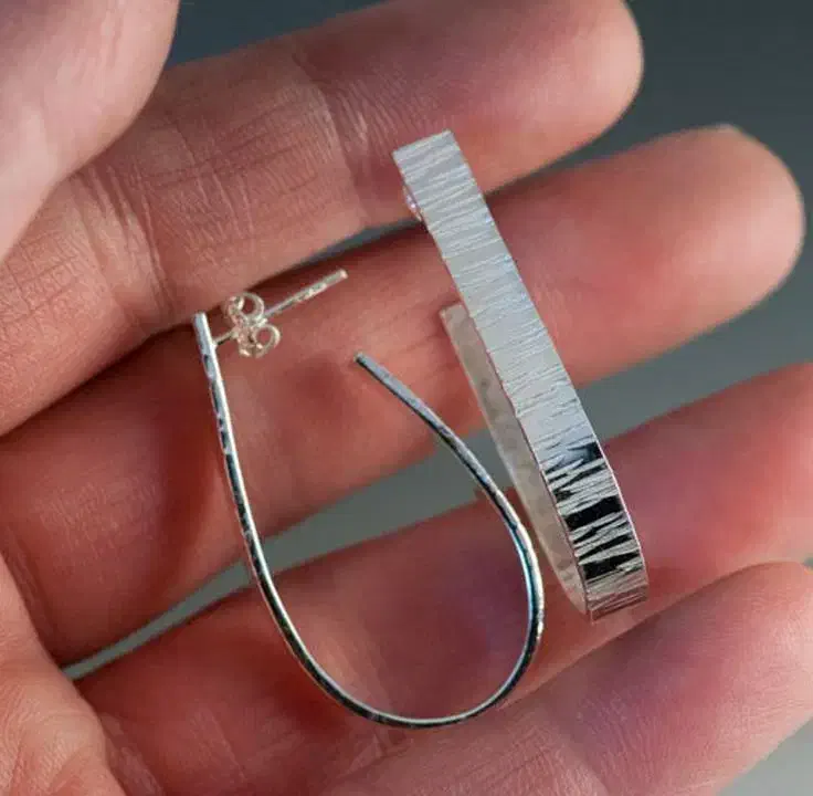 گوشواره دست ساز نقره|جواهرات|کرمان, |دیوار