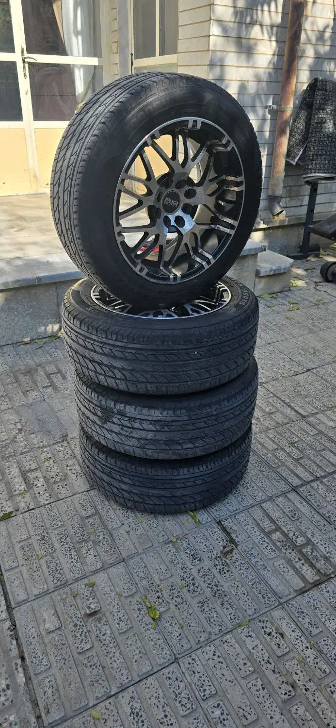 رینگ استیل ، لاستیک خارجی  سایز 195/55/15  در سایز|قطعات یدکی و لوازم جانبی|شهرکرد, |دیوار