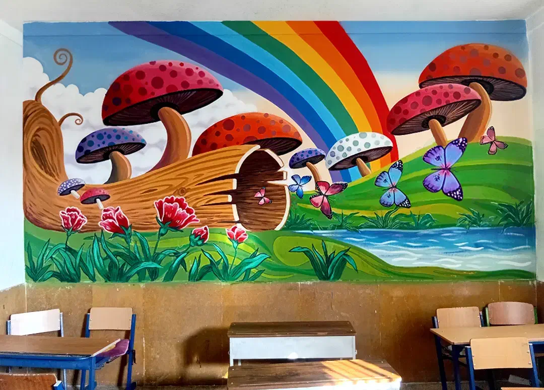 نقاشی مدارس|خدمات پیشه و مهارت|جهرم, |دیوار