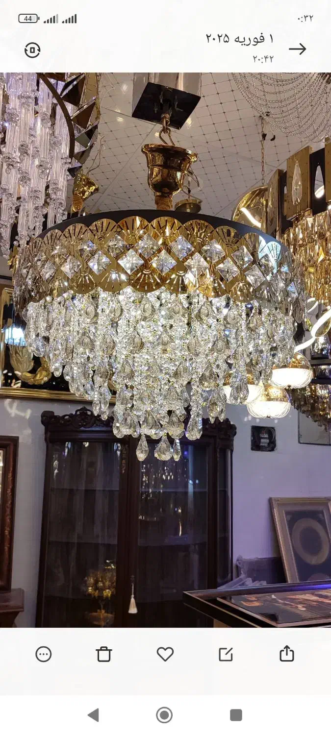 لوسترکریستالی نونونو بدون استفاده|لوستر و چراغ آویز|شوشتر, |دیوار