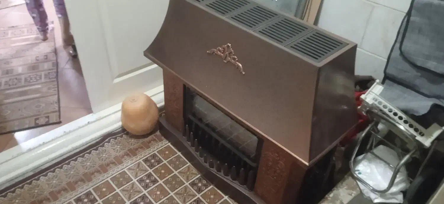 بخاری طرح شومینه|بخاری، هیتر، شومینه|ری, اقدسیه|دیوار