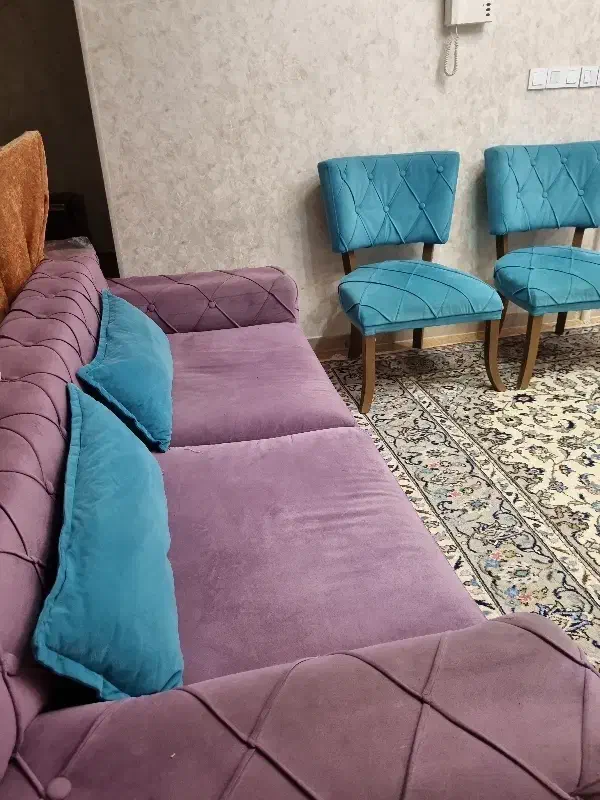 فروش یک دست مبلمان نیم ست دست دوم|مبلمان خانگی و میز عسلی|ملایر, |دیوار